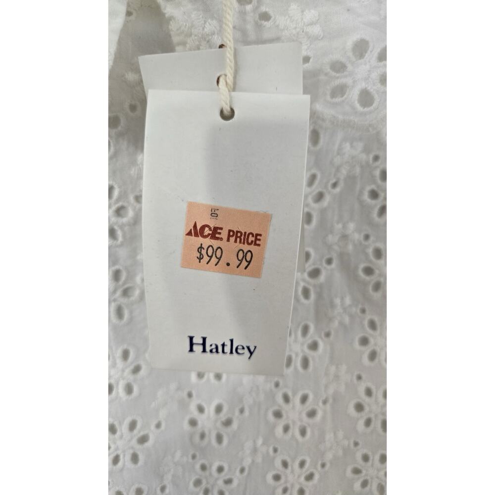 NWT Womens Hatley Eyelet Lace Shift Sundress White Size XS Knee Length MSRP $99 - Picture 5 of 10